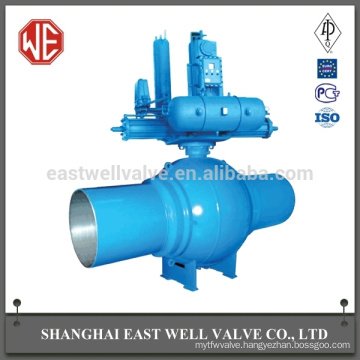 Electro-hydraulic linkage fully welded ball valve